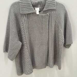 Chicos Short Sleeve Sweater Jacket - Size 1